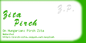 zita pirch business card